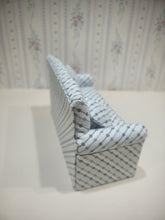 Load image into Gallery viewer, Blue &amp; White Connecting Dots Couch w/ 2 Pillows
