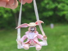 Load image into Gallery viewer, Arlette Evans Clay Bunny on Swing

