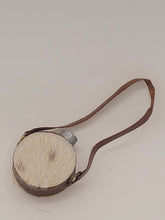 Load image into Gallery viewer, Dollhouse Miniature ~ 1:12 Scale, Cow Hair Canteen with Leather Strap
