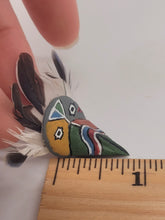 Load image into Gallery viewer, Dollhouse Miniature ~ 1:12 Scale, Southwest Mask Painted with Feathers
