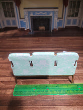 Load image into Gallery viewer, Teal &amp; White Rose Patterned Sofa by JBM
