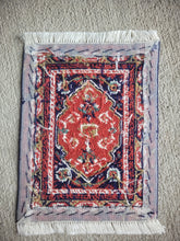 Load image into Gallery viewer, Dollhouse Miniature ~ Petit Point Oriental Geometric Multicolored Rug - Ursula Sauerberg
