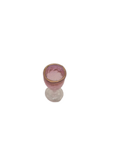Load image into Gallery viewer, Glass Craft – Handblown Pink Textured Cup with Golden Rim
