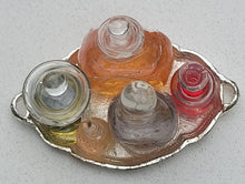 Load image into Gallery viewer, Potions and Frog in Glass Jar on Metal Platter
