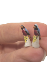 Load image into Gallery viewer, Ron Benson – Porcelain Pair of Birds on Stands
