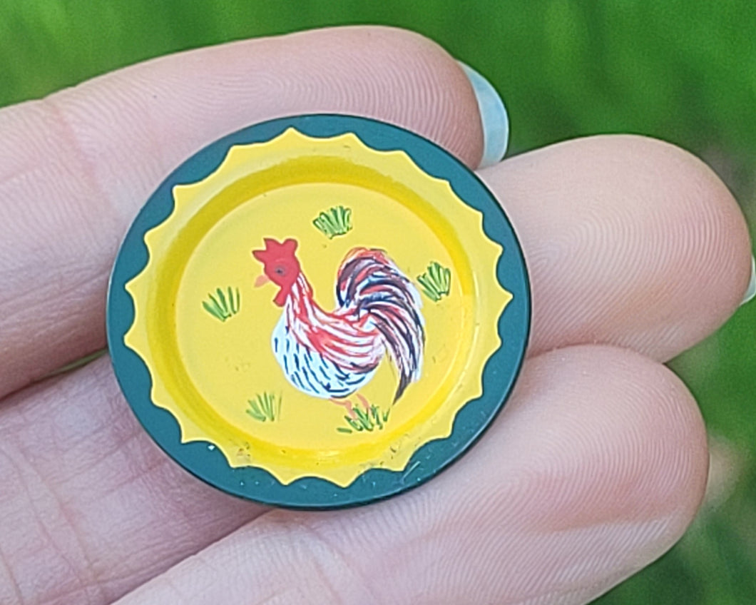 Rooster Plate by Victoria Faskin