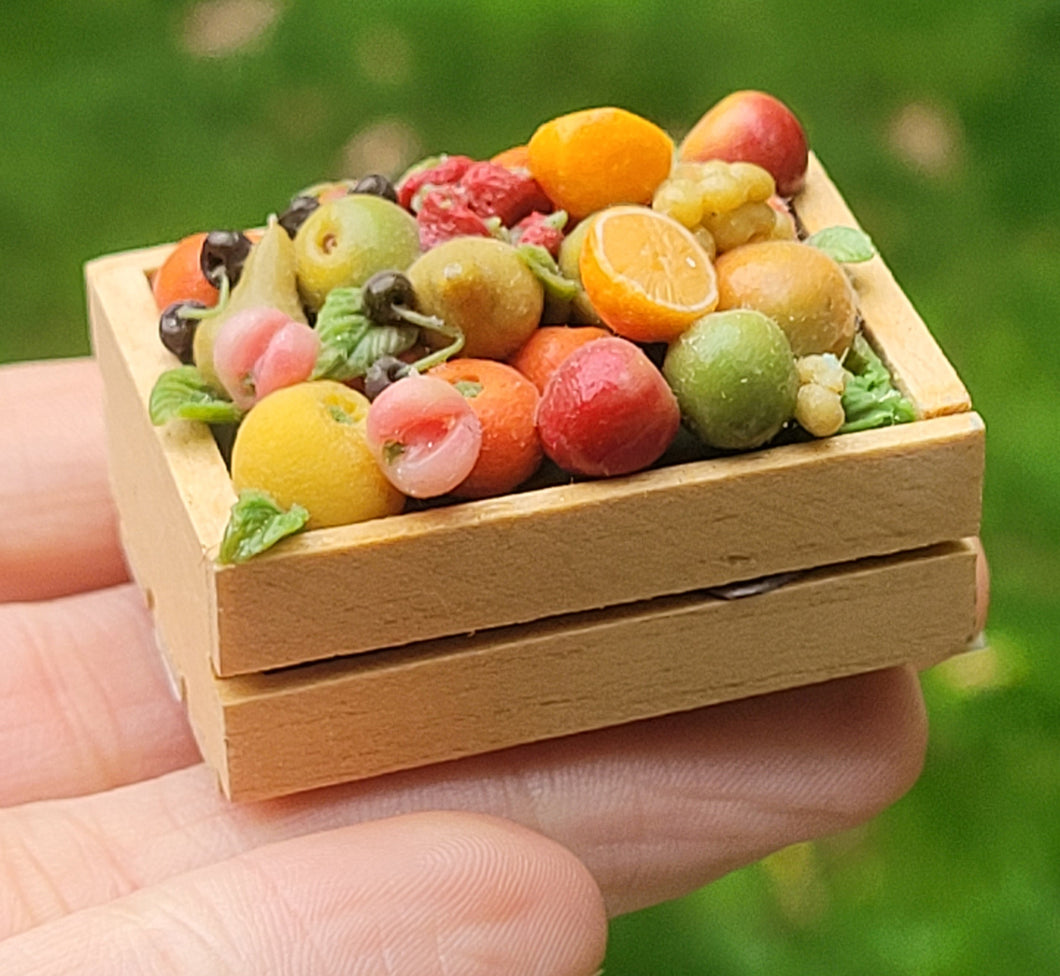 Fruit Assortment in Wooden Crate
