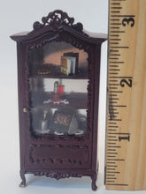 Load image into Gallery viewer, Mahogany Bespaq Decorated Curio Cabinet
