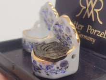 Load image into Gallery viewer, Dollhouse Miniature ~ 1:12 Scale, Salt Cellars with Blue White and Gold
