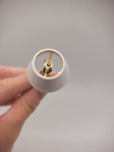 Load image into Gallery viewer, Dollhouse Miniature ~ Gold Floor Lamp with White Lampshade by Lighting Bug
