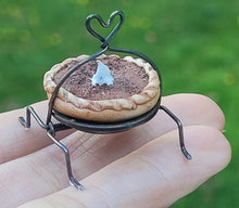Load image into Gallery viewer, Pumpkin Pie on Metal and Wire Serving Dish
