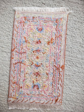 Load image into Gallery viewer, Dollhouse Miniature ~ Petit Point Oriental Red Rug with Embellishments - Ursula Sauerberg
