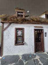 Load image into Gallery viewer, Irish Cottage with Thatched Roof &amp; Stained Glass-Style Windows
