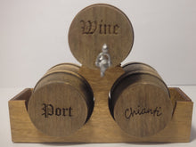 Load image into Gallery viewer, Medium - Wine, Port, and Chianti Barrels on Wooden Holder
