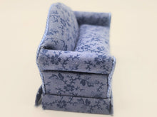 Load image into Gallery viewer, Dollhouse Miniature ~ 1:24 Scale, Blue Floral Couch
