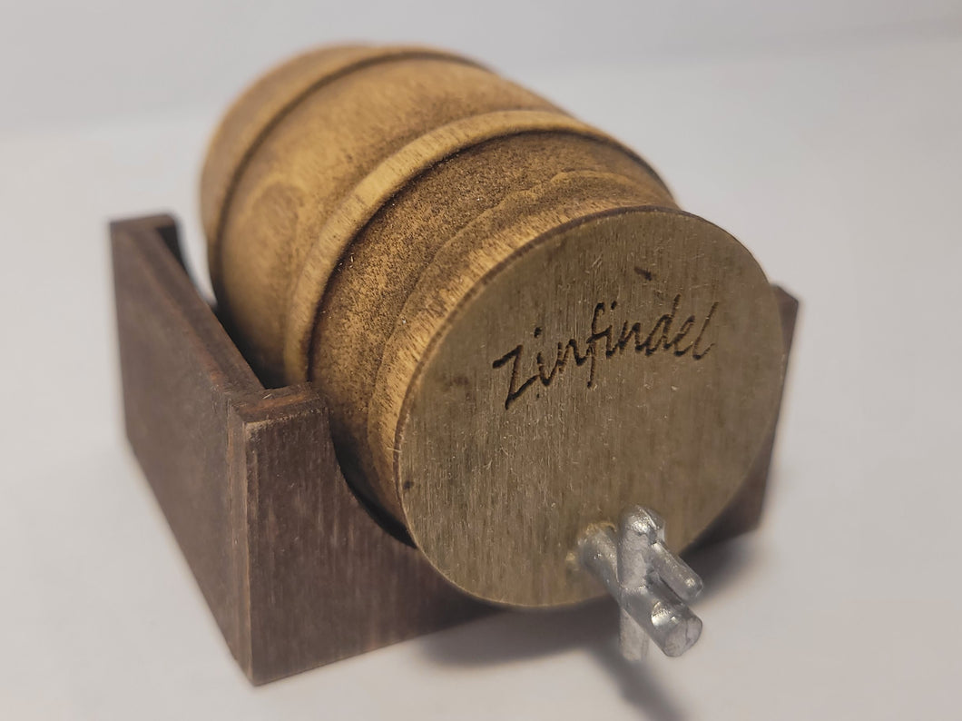 Zinfandel Barrel and Wooden Holder