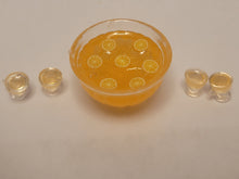 Load image into Gallery viewer, Orange Punch in Glass Bowl with 8 Glasses
