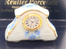 Load image into Gallery viewer, Dollhouse Miniature ~ Reutter Porcelain Floral Clock
