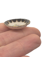 Load image into Gallery viewer, Ron Benson – Porcelain Bowl Painted Black w/ Floral Center
