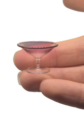 Load image into Gallery viewer, Glass Craft – Pink Handblown Glass Bowl with Textured Edge
