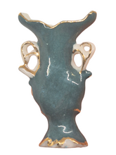 Load image into Gallery viewer, Ron Benson - Green handpainted Porcelain Vase with Gold Accents
