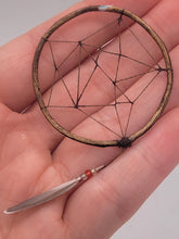 Load image into Gallery viewer, Dollhouse Miniature ~ 1:12 Scale, Homemade Dreamcatcher
