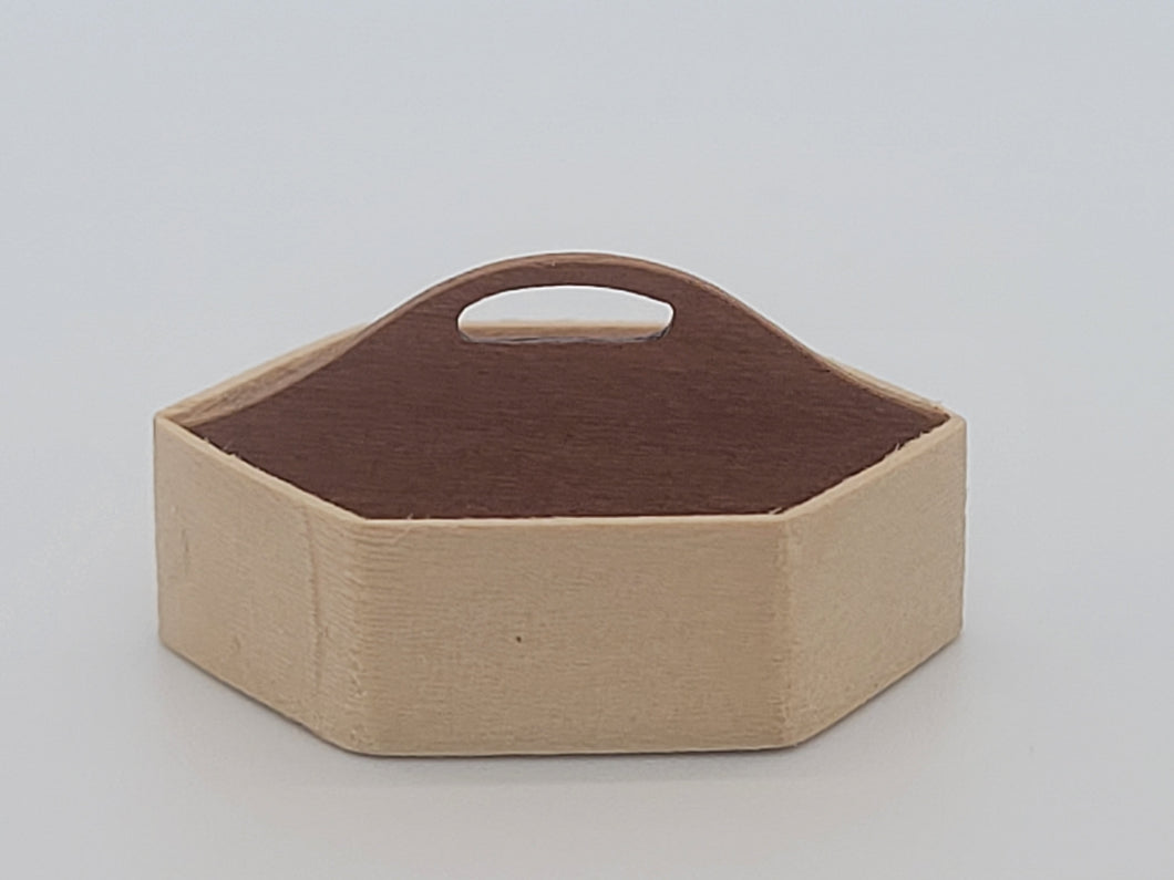 Al Chandronnait – Wooden Hexagon Tray with Divider Handle