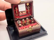 Load image into Gallery viewer, Dollhouse Miniature ~ 1:12 Scale, Ladies Jewelry Box with Medallion - Made by Reutter Porcelain
