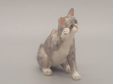 Load image into Gallery viewer, Resin Grey Tabby Cat Pawing
