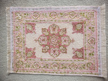 Load image into Gallery viewer, Dollhouse Miniature ~ Petit Point Baroque Beige Floral Rug  - Ursula Sauerberg
