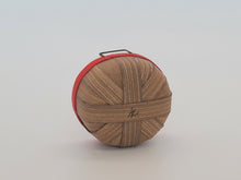 Load image into Gallery viewer, Al Chandronnait – Woven Basket with Red Strip &amp; Metal Handles
