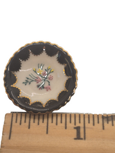 Load image into Gallery viewer, Ron Benson – Porcelain Bowl Painted Black w/ Floral Center
