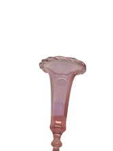 Load image into Gallery viewer, Glass Craft – Tall Skinny Pink Vase with Wavy Edge
