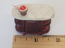 Load image into Gallery viewer, Dollhouse Miniature ~ 1:24 Scale, Bespaq Bar with Coconut Drink &amp; Stool 2pc Set
