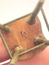 Load image into Gallery viewer, Dollhouse Miniature ~ 1:24 Scale, 2pc Green Wooden Table and Chair Set – Signed RP
