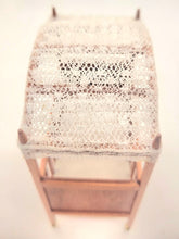 Load image into Gallery viewer, Dollhouse Miniature ~ 1:24 Scale, Crib on Wheels with Lace Canopy - Signed &#39;Godfrey&#39;
