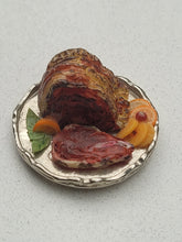 Load image into Gallery viewer, Roast Beef with Sliced Oranges Garnish on Metal Tray
