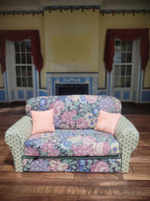 Load image into Gallery viewer, 3pc Faded Floral Sofa, Ottoman and Arm Chair Set *Pre-Owned*
