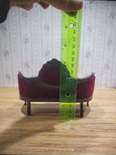 Load image into Gallery viewer, Burgundy/Plum Velvety Sofa
