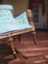 Load image into Gallery viewer, Teal &amp; White Rose Patterned Sofa by JBM
