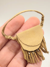 Load image into Gallery viewer, Dollhouse Miniature ~ 1:12 Scale, Leather Women&#39;s Purse with Bead Decorations and Fringe
