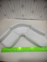 Load image into Gallery viewer, 3pc White Silky Wavy Pattern Sectional
