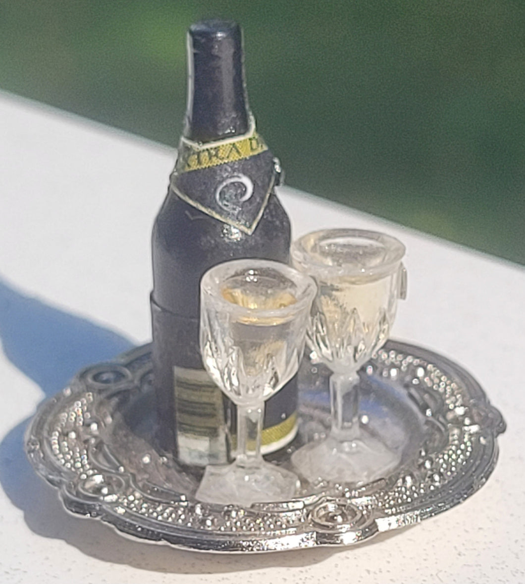 Champagne with 2 Glasses