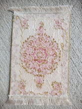 Load image into Gallery viewer, Dollhouse Miniature ~ Petit Point Rug with Rococo Scrollwork and Ornamental Medallion - Ursula Sauerberg
