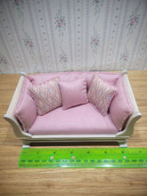 Load image into Gallery viewer, Pink Couch with White Wood Frame
