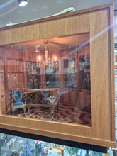 Load image into Gallery viewer, Furnished Handmade Roombox with Gorgeous Flooring and Stained Glass Windows
