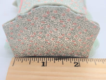 Load image into Gallery viewer, Dollhouse Miniature ~ 1:24 Scale, Green Floral Bed with Lace Detailing
