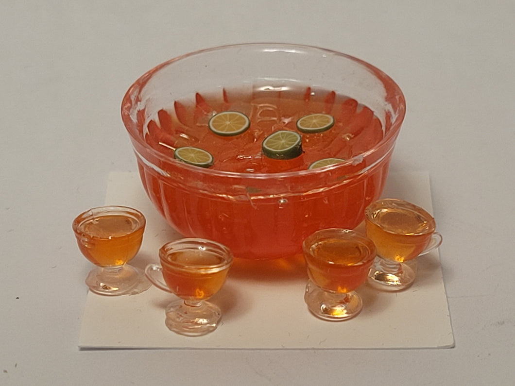 Fruit Punch and Lime with 8 Glasses