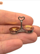 Load image into Gallery viewer, Glass Craft – Metal Dip Serving Tray w/ 2 Glass Bowls by Glass Craft
