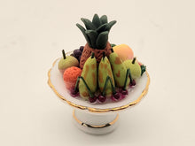 Load image into Gallery viewer, Dollhouse Miniature ~ Reutter Porcelain Mixed Fruit on Serving Stand
